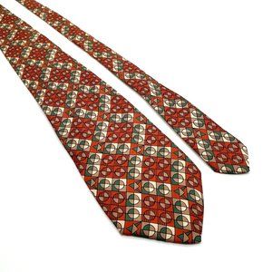 Oleg Cassini Designer Mens Necktie Accessory Office Work Casual Dad Gift Orange